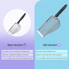 Niteangel Hamster Sand Bath Scoop: - Stainless Steel Sand Substrate Shovel Fine Mesh Metal Sifter Scooper fits Small Animal sandbath Box