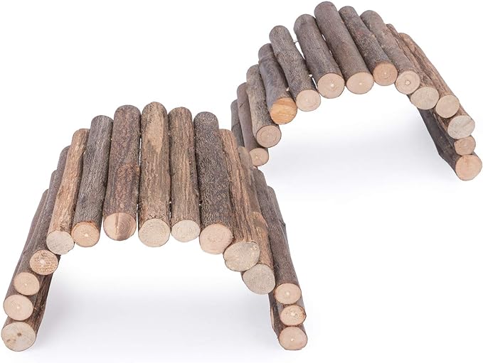 Niteangel Wooden Ladder Bridge, Hamster Mouse Rat Rodents Toy
