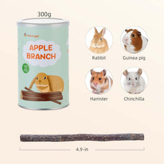 Niteangel Apple Sticks Natural Chew Toys for Rabbits, Chinchilla, Guinea Pigs, Hamsters and Other Small Animals (Apple Twig)