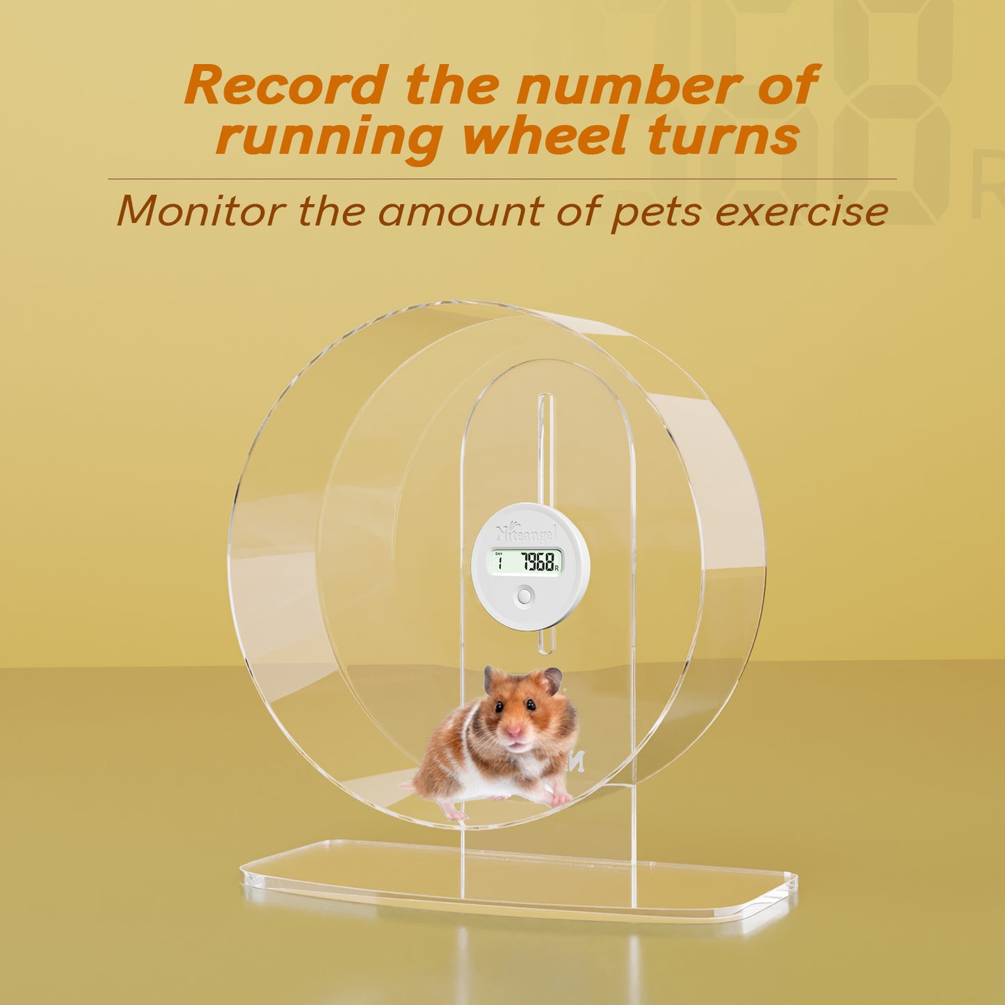 Niteangel Accurately Hamster Wheel Pedometer- Small Animal Step Counter