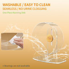 Niteangel Silent Hamster Exercise Wheel - Dual-Bearing Quiet Spinning Acrylic Hamster Running Wheel for Hamster