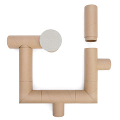 Niteangel Hamster Cardboard Paper Tunnel Set - DIY & Build Unique Tube Burrow as Hideout for Small Sized Animals Like Hamsters Mouse Gerbils Mice