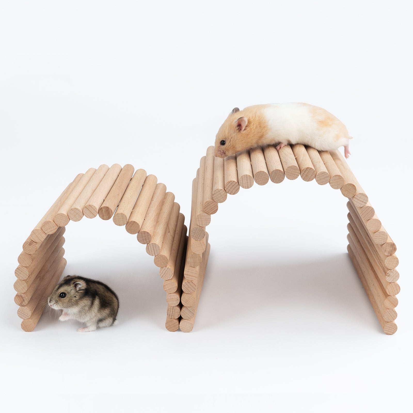 Niteangel Hamster Climbing Ladder Beech Bendy Bridge for Small Animals - Niteangel Pet CA