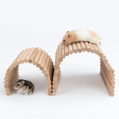 Niteangel Hamster Climbing Ladder Beech Bendy Bridge for Small Animals - Niteangel Pet CA