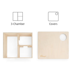 Niteangel 3-Chamber Hideout For Hamsters & Mice - Niteangel Pet CA