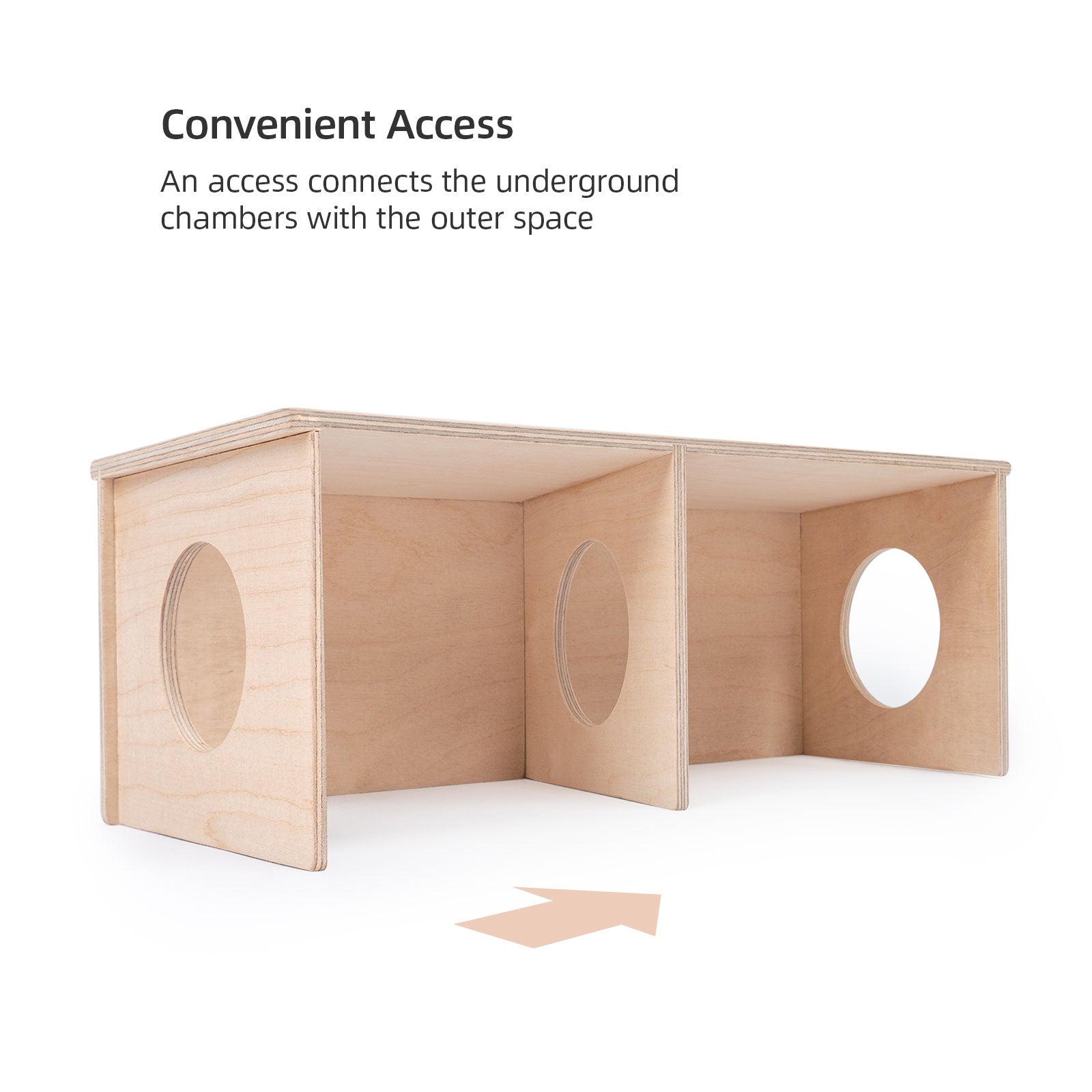 Niteangel Hamster Secret Peep Shed 2-Chamber Hideout & Tunnel Exploring Toys - Niteangel Pet CA