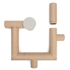 Niteangel Hamster Cardboard Paper Tunnel Set - DIY & Build Unique Tube Burrow as Hideout for Small Sized Animals - Niteangel Pet CA