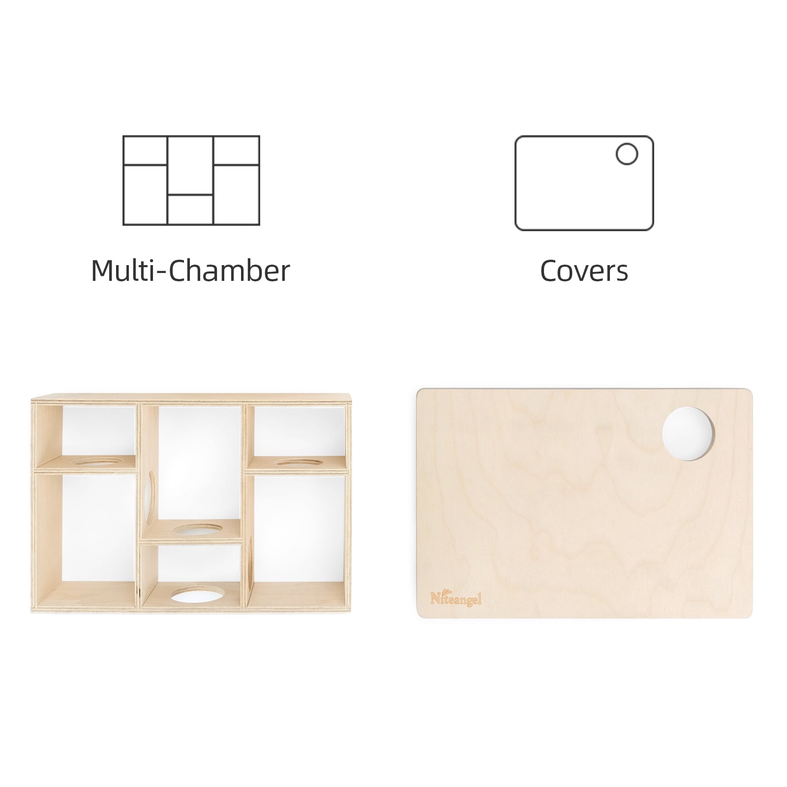 Niteangel Multi-Chamber Hamster House Maze: Multi-Room Hideouts & Tunnel Exploring Toys〔6-Room〕 - Niteangel Pet CA