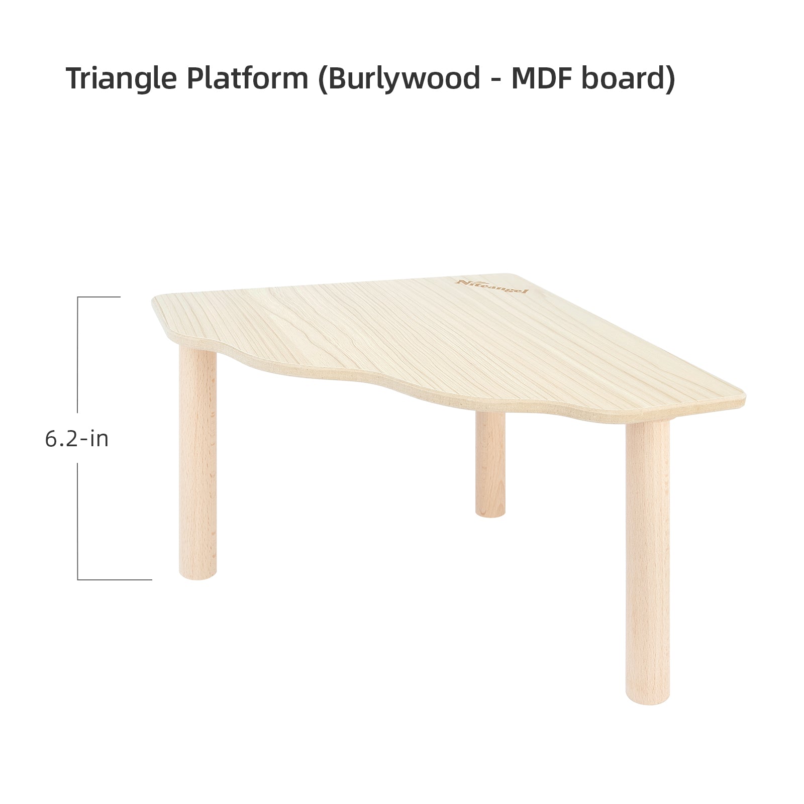 Niteangel Hamster Play Wooden Platform for Dwarf Syrian Hamsters or Other Small Pets (Triangle) - Niteangel Pet CA