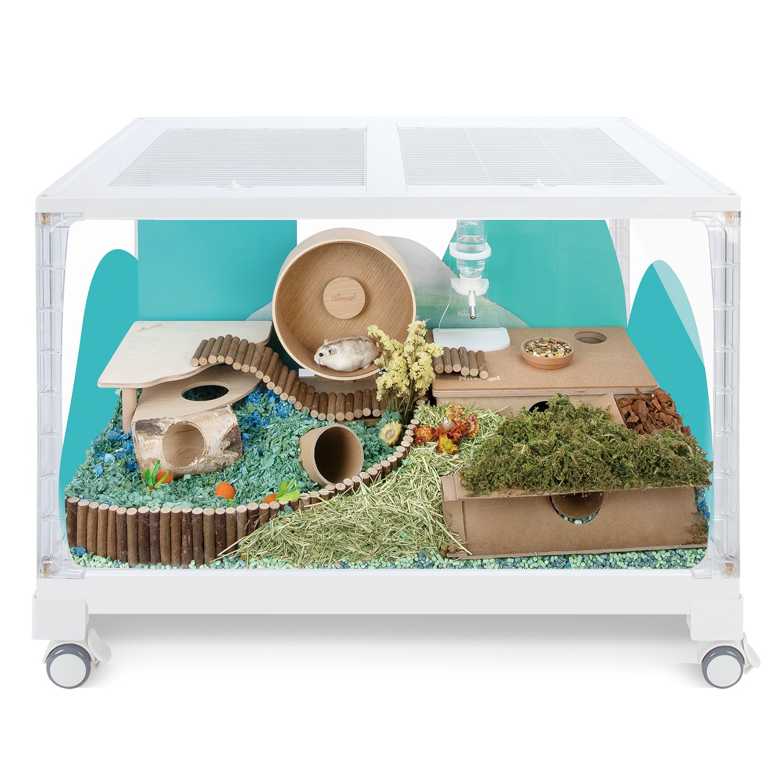 Niteangel Stacker Series Hamster Cage: - Stackable & Large Glass Terrarium - Niteangel Pet CA