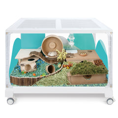 Niteangel Stacker Series Hamster Cage: - Stackable & Large Glass Terrarium - Niteangel Pet CA