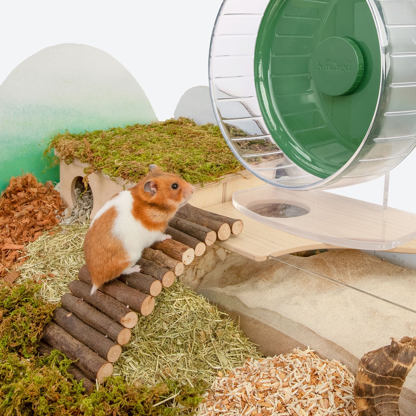 Niteangel Wooden Ladder Bridge, Hamster Mouse Rat Rodents Toy - Niteangel Pet CA