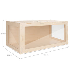 Niteangel Bigger World MDF Terrarium Aspen Poplar Wooden Enclosure for Syrian and Dwarf Hamsters - Niteangel Pet CA