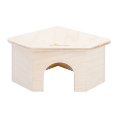 Niteangel Birch Chamber-Maze Hamster Hideout〔Triangle-Shaped Hamster Hut〕 - Niteangel Pet CA