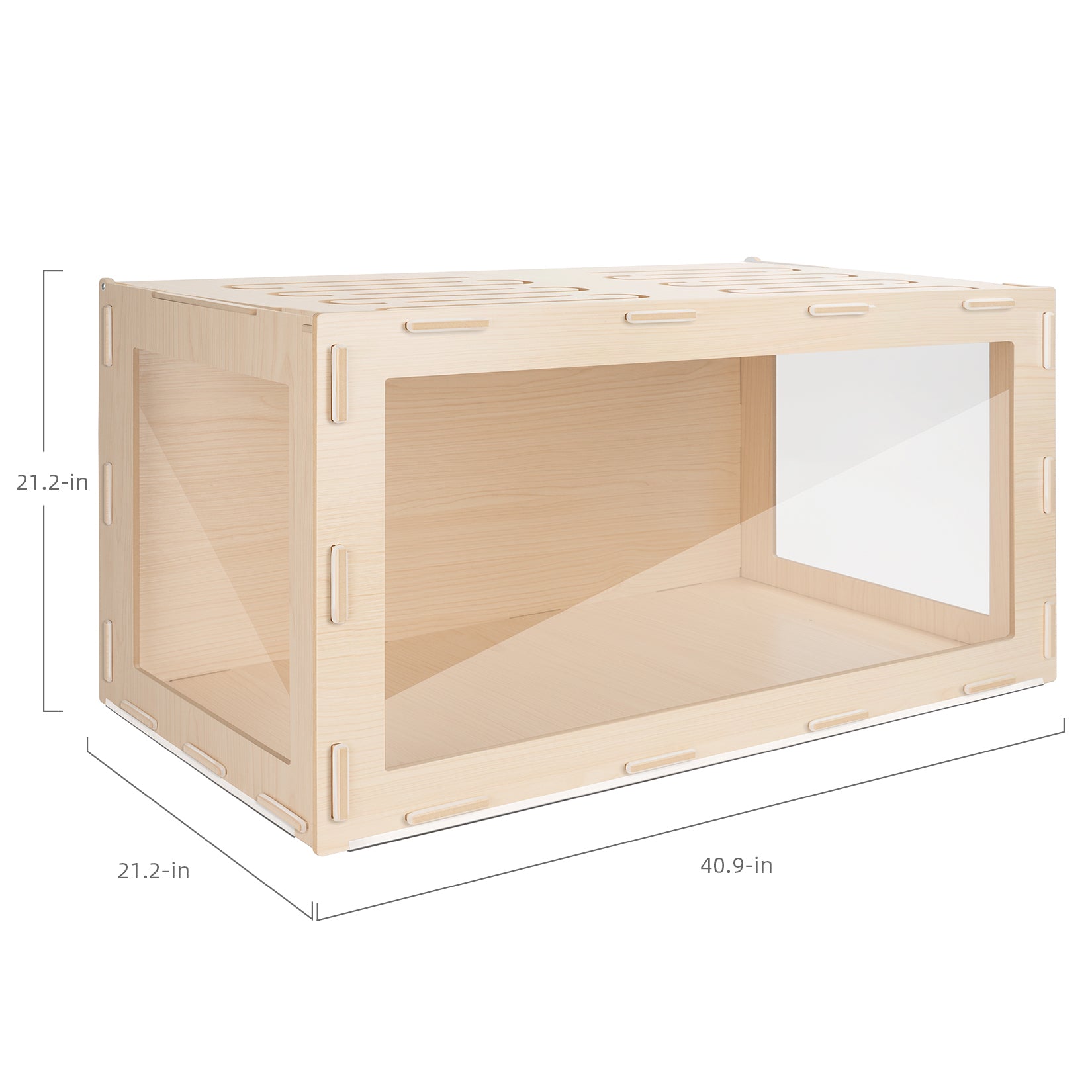 Niteangel Bigger World MDF Terrarium Aspen Poplar Wooden Enclosure for Syrian and Dwarf Hamsters - Niteangel Pet CA