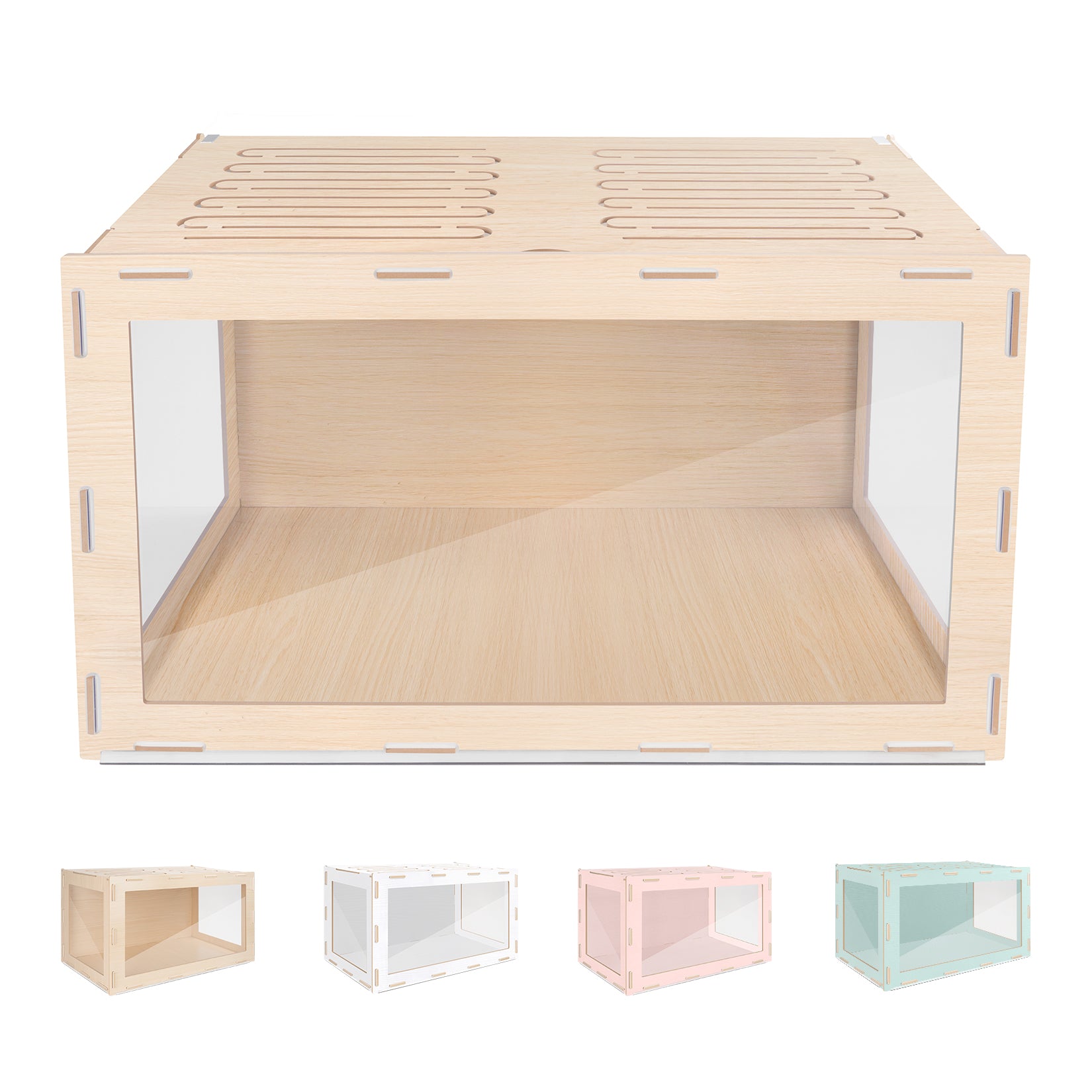 Niteangel Bigger World MDF Terrarium Aspen Poplar Wooden Enclosure for Syrian and Dwarf Hamsters - Niteangel Pet CA