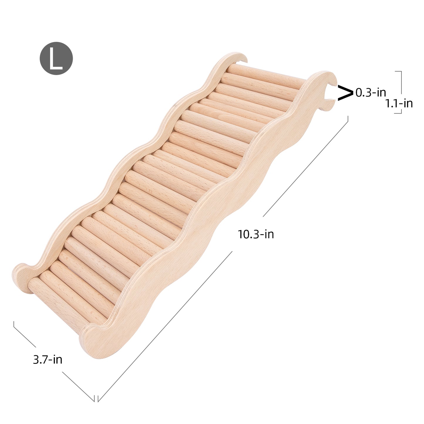 Niteangel Hamster Climbing Toy Wooden Ladder Wave Bridge - Niteangel Pet CA