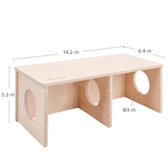 Niteangel Hamster Secret Peep Shed 2-Chamber Hideout & Tunnel Exploring Toys - Niteangel Pet CA