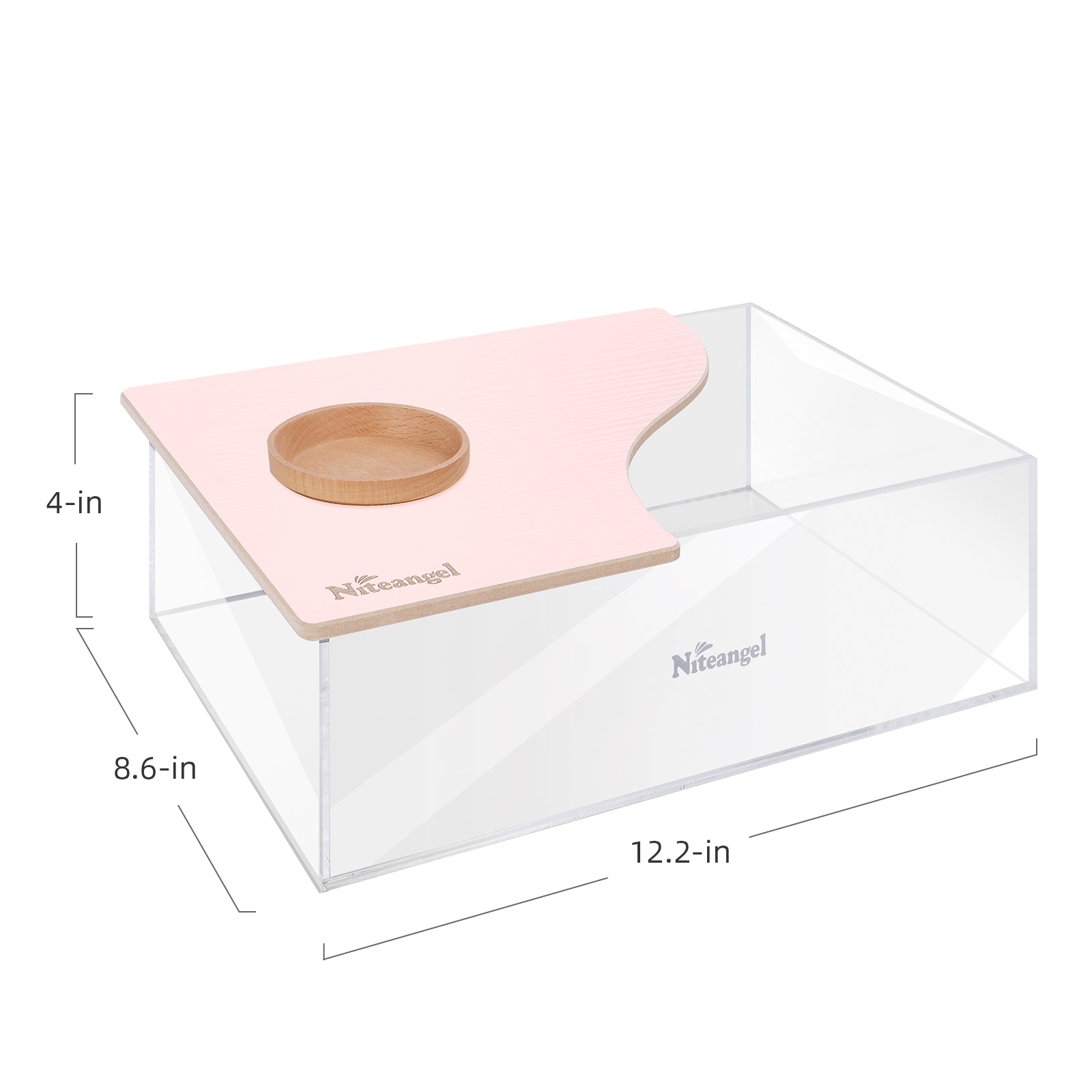 Niteangel Small Animal Sand-Bath Box - Acrylic Critter's Sand Bath Shower Room & Digging Sand Container〔Rectangle〕 - Niteangel Pet CA