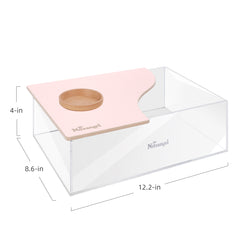 Niteangel Small Animal Sand-Bath Box - Acrylic Critter's Sand Bath Shower Room & Digging Sand Container〔Rectangle〕 - Niteangel Pet CA