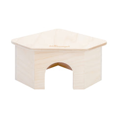 Niteangel Birch Chamber-Maze Hamster Hideout〔Triangle-Shaped Hamster Hut〕 - Niteangel Pet CA