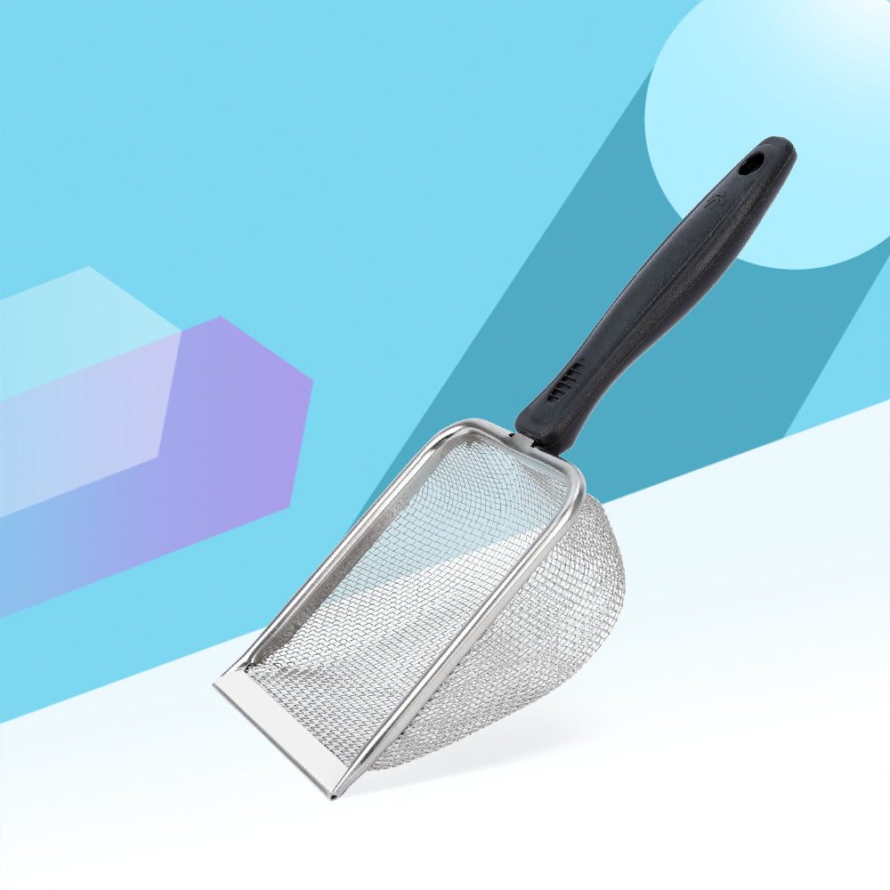 Niteangel Hamster Sand Bath Scoop: - Stainless Steel Sand Substrate Shovel Fine Mesh Metal Sifter Scooper fits Small Animal sandbath Box