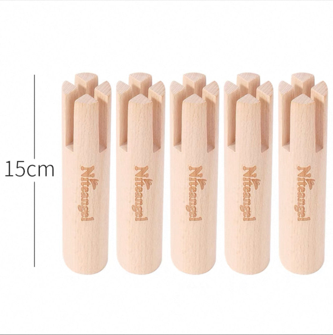 Niteangel Set of Beech Stilts for Elevating & Safely Setting Multi-Chamber Series Maze House