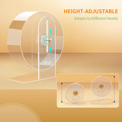 Niteangel Silent Hamster Exercise Wheel - Dual-Bearing Quiet Spinning Acrylic Hamster Running Wheel for Hamster