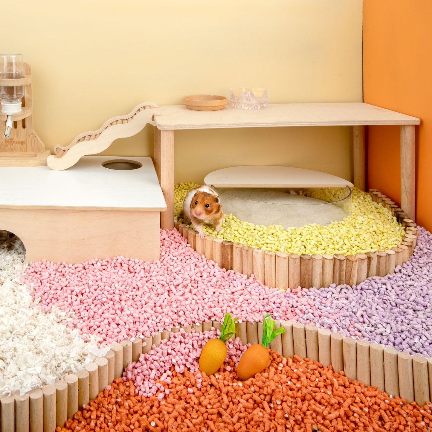 Niteangel Hamster Paper Pellets Bedding for Syrian Dwarf Hamsters Gerbils Mice Mouse Lemming Degus or Other Small-Sized Pets