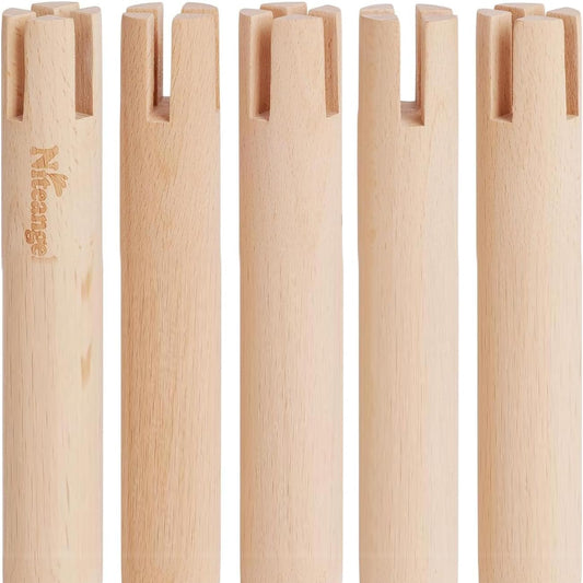 Niteangel Set of Beech Stilts for Elevating & Safely Setting Multi-Chamber Series Maze House