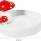 Niteangel Hamster Feeding & Water Bowls- Mushroom Ceramics Series Food Dish Feeding Bowls for Dwarf Syrian Hamsters Gerbils Mice Rats or Other Similar-Sized Small Pets