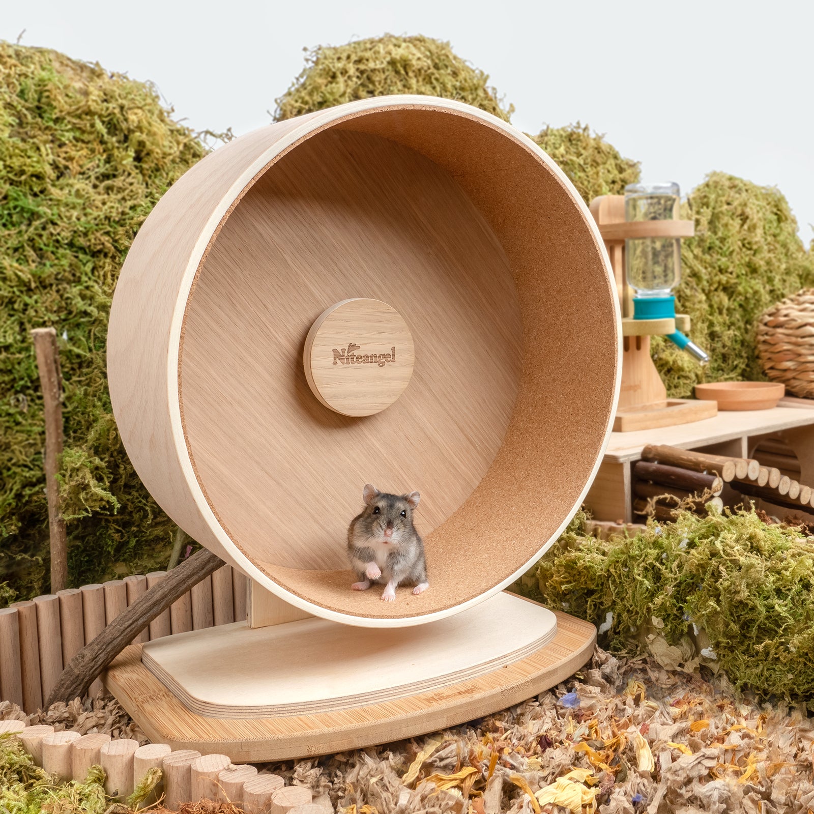 Niteangel Wooden Hamster Exercise Wheel - Niteangel Pet CA