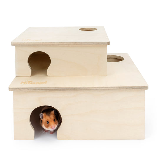 Niteangel 3-Chamber Hideout For Hamsters & Mice - Niteangel Pet CA