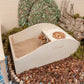 Niteangel Large Wooden Sand Bath with Hideout and Food Bowl for Hamsters - Niteangel Pet CA