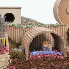 Niteangel Hamster Climbing Ladder Beech Bendy Bridge for Small Animals - Niteangel Pet CA