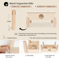 Niteangel 3-Chamber Hideout For Hamsters & Mice - Niteangel Pet CA