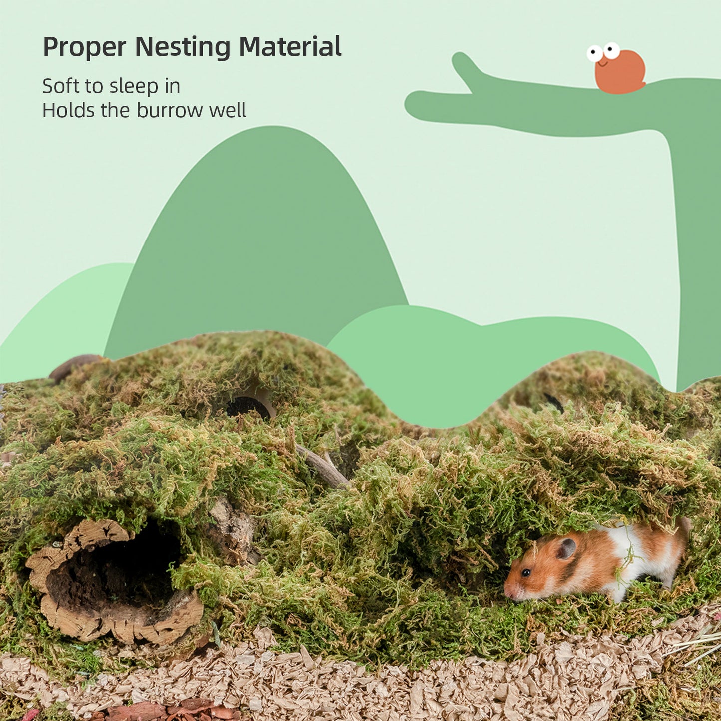 Niteangel Forest Moss Soft Natural Moss Bedding Nesting for Small Pet - Niteangel Pet CA