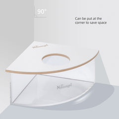 Niteangel Small Animal Sand-Bath Box - Acrylic Critter's Sand Bath Shower Room & Digging Sand Container〔Triangle〕 - Niteangel Pet CA