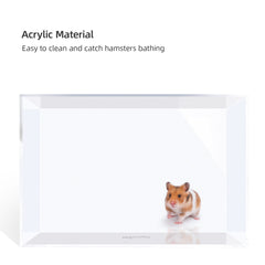 Niteangel Small Animal Sand-Bath Box - Acrylic Critter's Sand Bath Shower Room & Digging Sand Container〔Rectangle〕 - Niteangel Pet CA