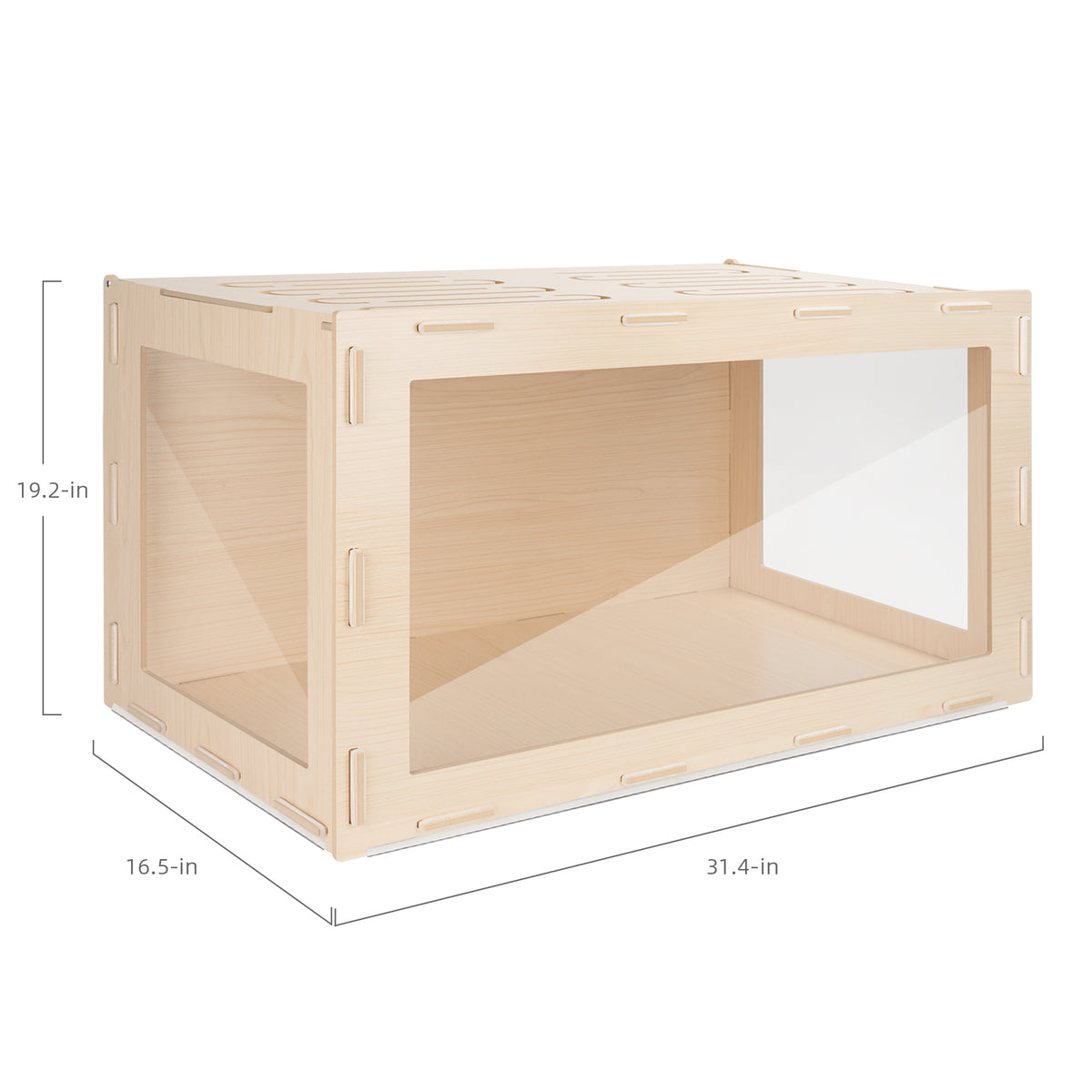 Niteangel Bigger World MDF Terrarium Aspen Poplar Wooden Enclosure for Syrian and Dwarf Hamsters - Niteangel Pet CA