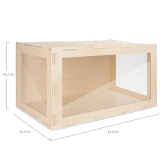 Niteangel Bigger World MDF Terrarium Aspen Poplar Wooden Enclosure for Syrian and Dwarf Hamsters - Niteangel Pet CA