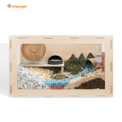 Niteangel Bigger World MDF Terrarium Aspen Poplar Wooden Enclosure for Syrian and Dwarf Hamsters - Niteangel Pet CA