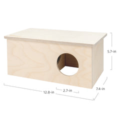 Niteangel Birch Chamber-Maze Hamster Hideout - Small Pets Woodland House Habitats Decor - Niteangel Pet CA