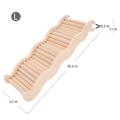 Niteangel Hamster Climbing Toy Wooden Ladder Wave Bridge - Niteangel Pet CA