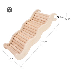 Niteangel Hamster Climbing Toy Wooden Ladder Wave Bridge - Niteangel Pet CA