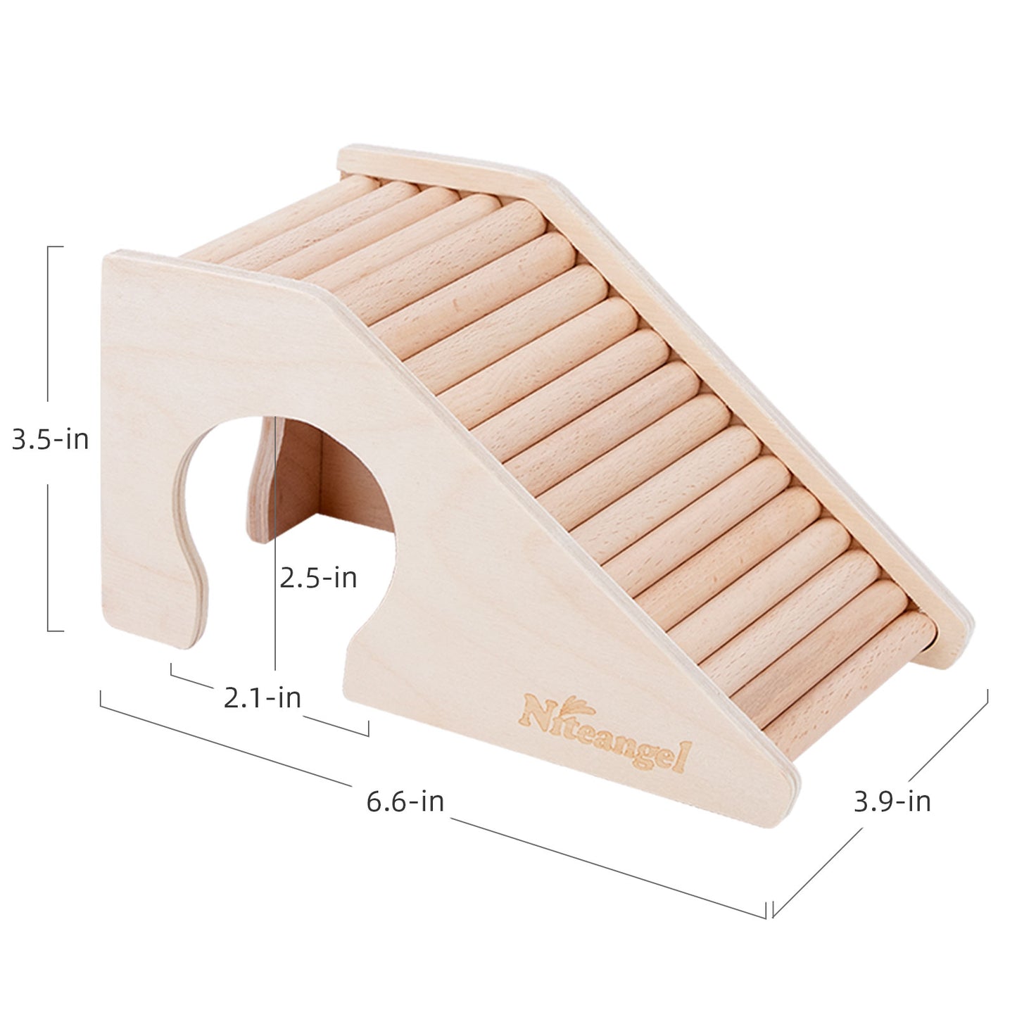 Niteangel Hamster House w/ Climbing Ladder (Trapezium-Shaped Hamster Hut) - Niteangel Pet CA