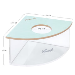 Niteangel Small Animal Sand-Bath Box - Acrylic Critter's Sand Bath Shower Room & Digging Sand Container〔Triangle〕 - Niteangel Pet CA