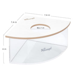 Niteangel Small Animal Sand-Bath Box - Acrylic Critter's Sand Bath Shower Room & Digging Sand Container〔Triangle〕 - Niteangel Pet CA