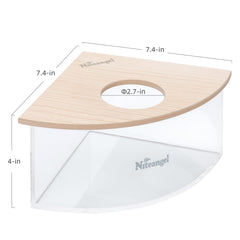 Niteangel Small Animal Sand-Bath Box - Acrylic Critter's Sand Bath Shower Room & Digging Sand Container〔Triangle〕 - Niteangel Pet CA