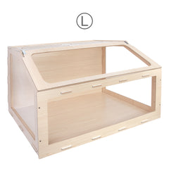 Niteangel Vista Hamster Cage W/ Oblique Opening - MDF Aspen Small Animal Cage - Niteangel Pet CA